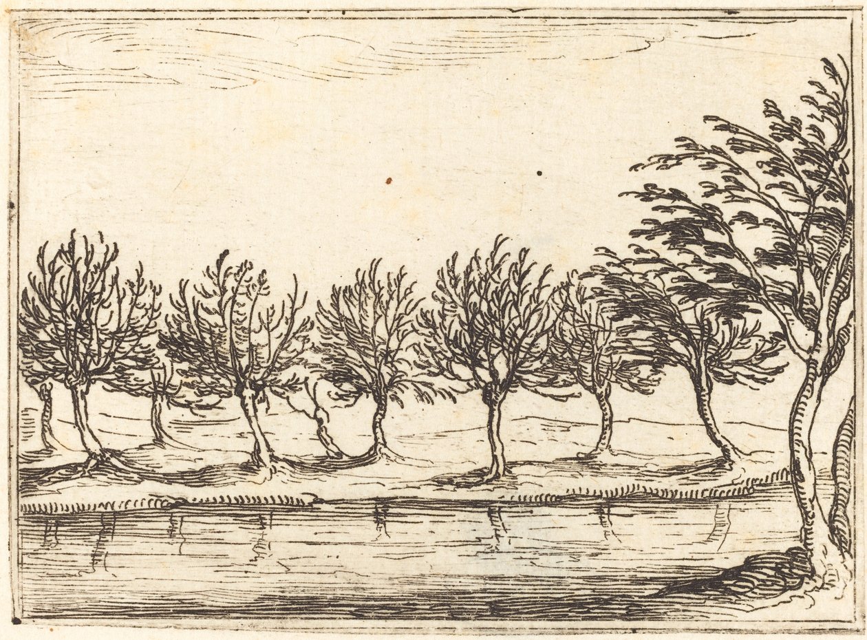विलो बाय द वाटर्स एज, 1628। द्वारा जैक्स कैलोट