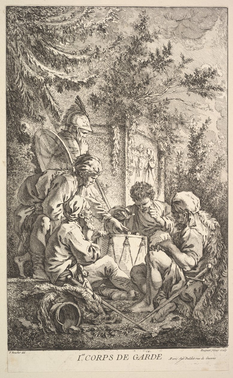 पहला गार्ड-रूम, सीए। 1754. द्वारा जैक्स गेब्रियल हूक्वियर