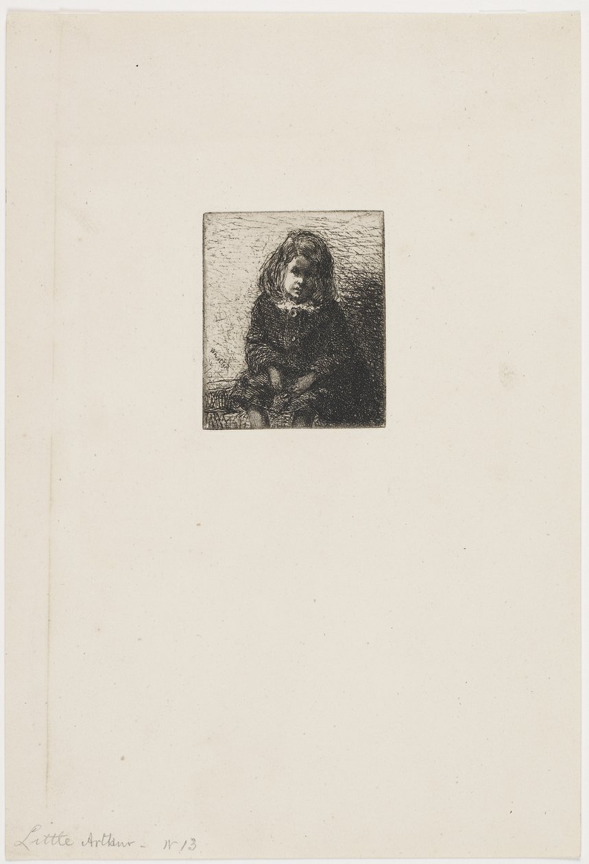लिटिल आर्थर, c.1857-58 (कागज पर नक़्क़ाशी) द्वारा जेम्स एबॉट मैकनील व्हिस्लर