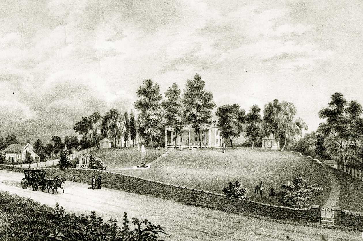 फाउंटेन पार्क, फॉल ऑफ शुइल्किल, फिलाडेल्फिया, c.1845 द्वारा जेम्स फुलर रानी