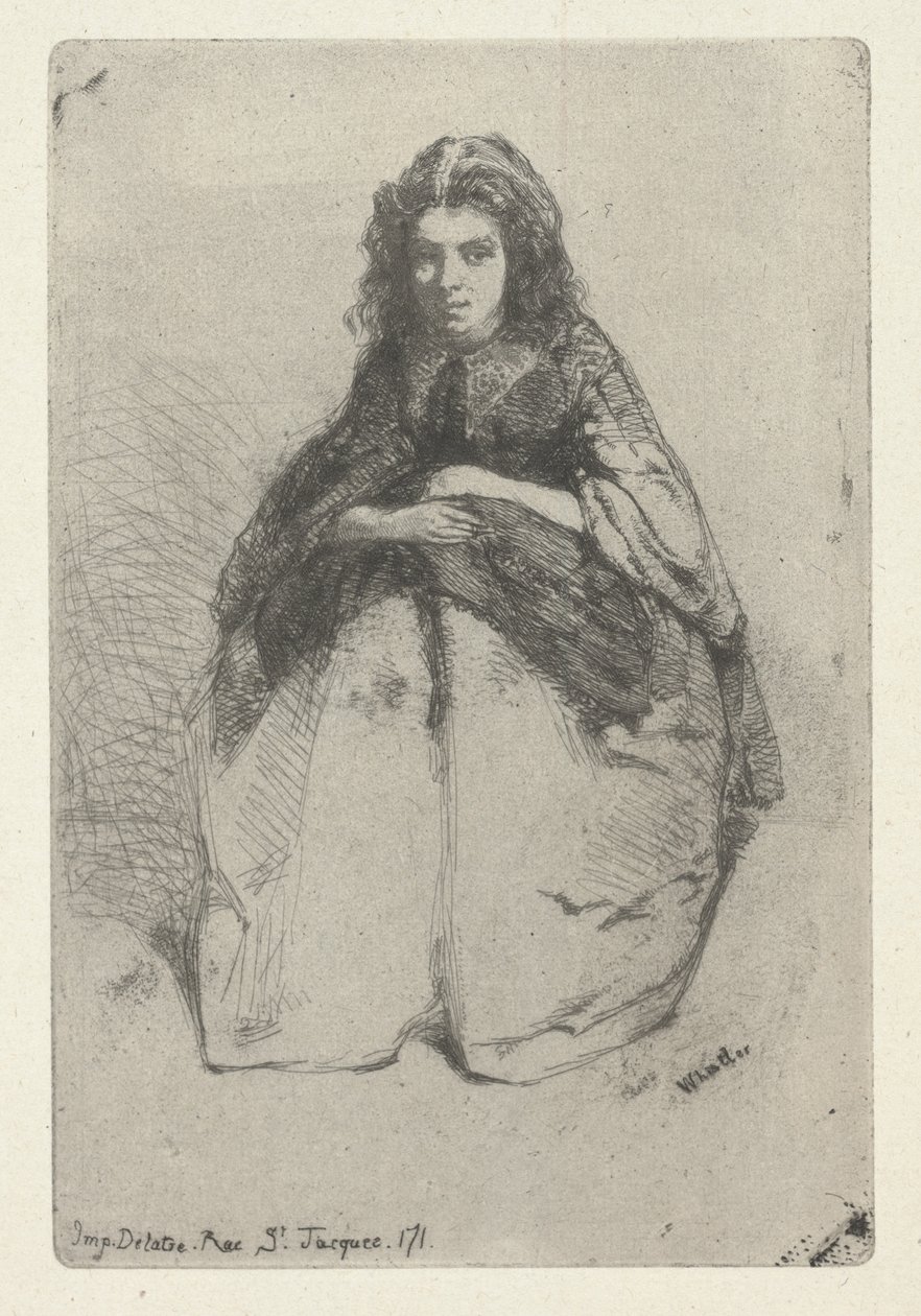 Fumette, c.1857 (नक़्क़ाशी और ड्राईपॉइंट) द्वारा जेम्स एबॉट मैकनील व्हिस्लर