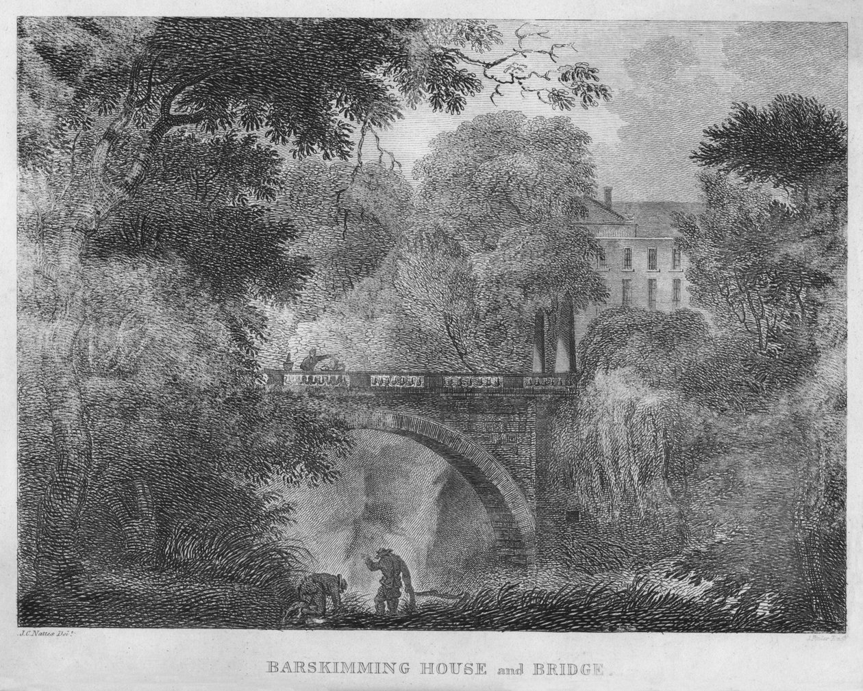 बार्स्किमिंग हाउस और ब्रिज, 1804 द्वारा जेम्स फ़िटलर