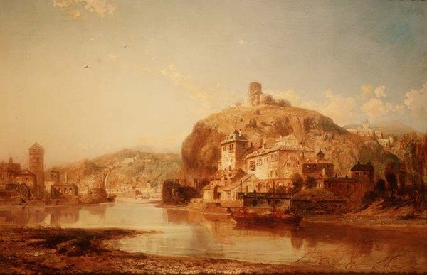 राइन नदी पर काट्ज़ कैसल द्वारा जेम्स वेब