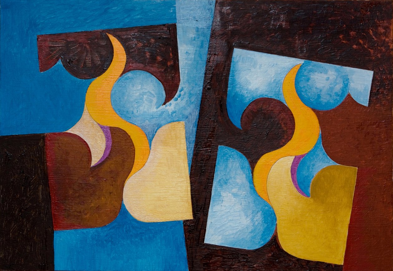 फ्लेम्स चाट अप, 2007 (लकड़ी पर तेल) द्वारा जान ग्रोनबर्ग