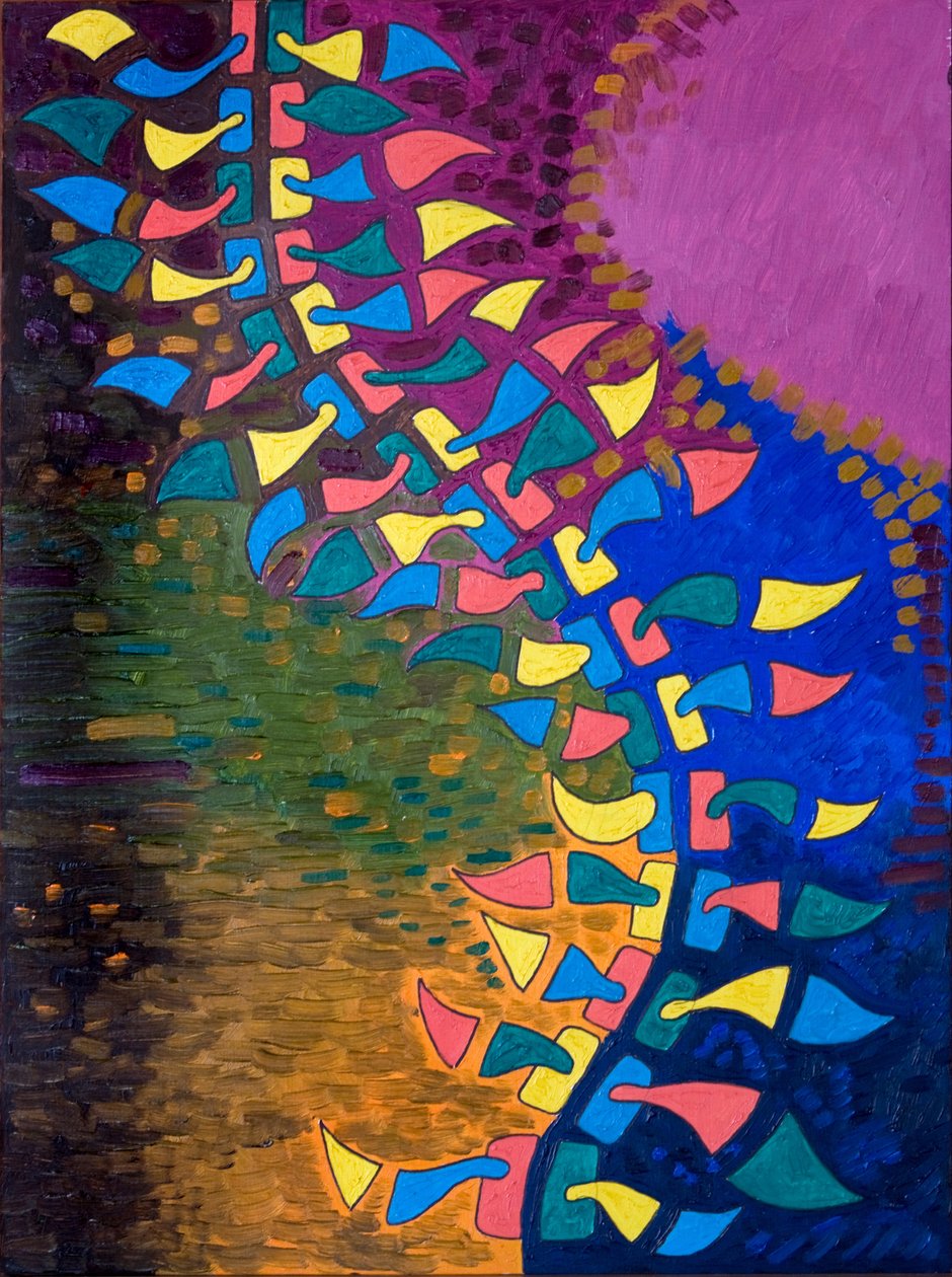 स्पाइन इन एक्स्टसी, 2006 (लकड़ी पर तेल) द्वारा जान ग्रोनबर्ग