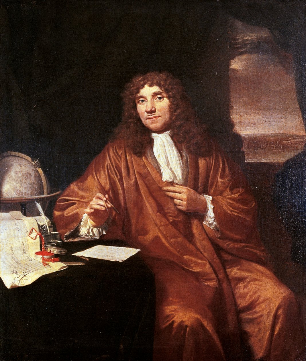 एंटोनी वैन लीउवेनहोएक, c.1680 (कैनवास पर तेल) द्वारा जान वर्कोलजे