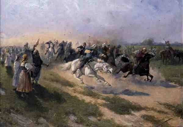 रेसिंग, c.1900 (कैनवास पर तेल) द्वारा जान वैन चेल्मिंस्की
