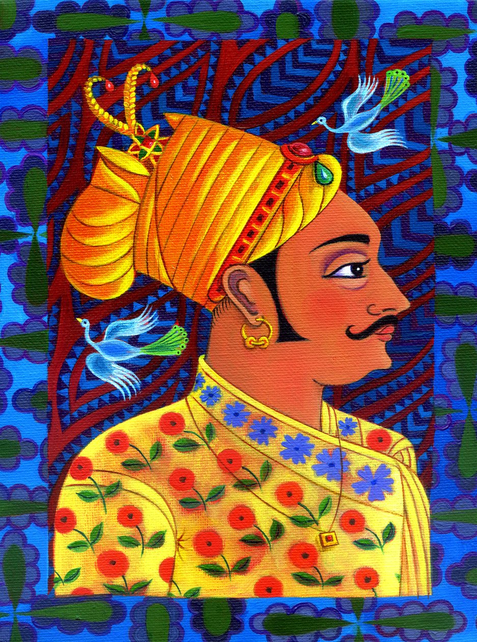 नीली चिड़ियों के साथ महाराजा, 2011, द्वारा जेन टैटर्सफ़ील्ड