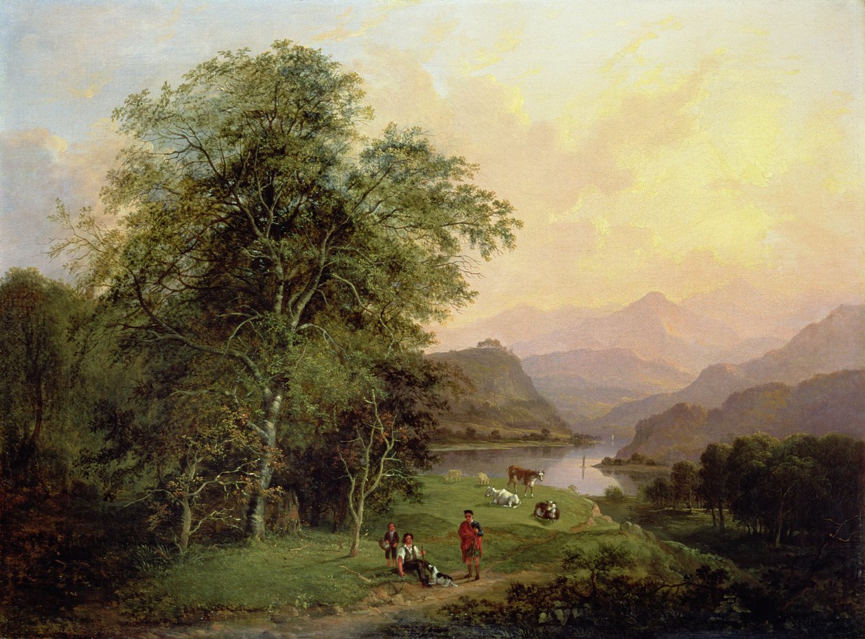 ए हाइलैंड लोचसाइड, 1847 द्वारा जेन नस्मिथ