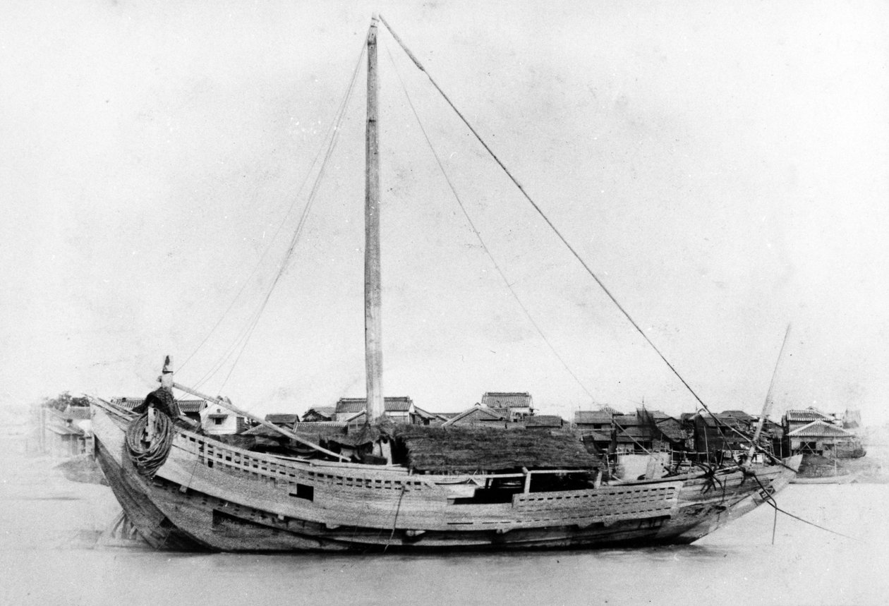 जापानी नाव, c.1860s द्वारा जापानी फोटोग्राफर