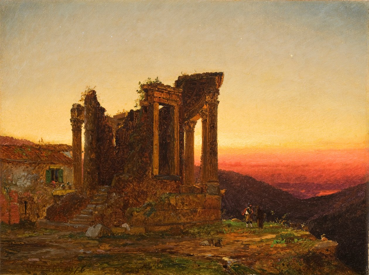 सिबाइल का मंदिर, टिवोली (सुबह जल्दी उठना), 1876 द्वारा जैस्पर फ्रांसिस क्रॉसे
