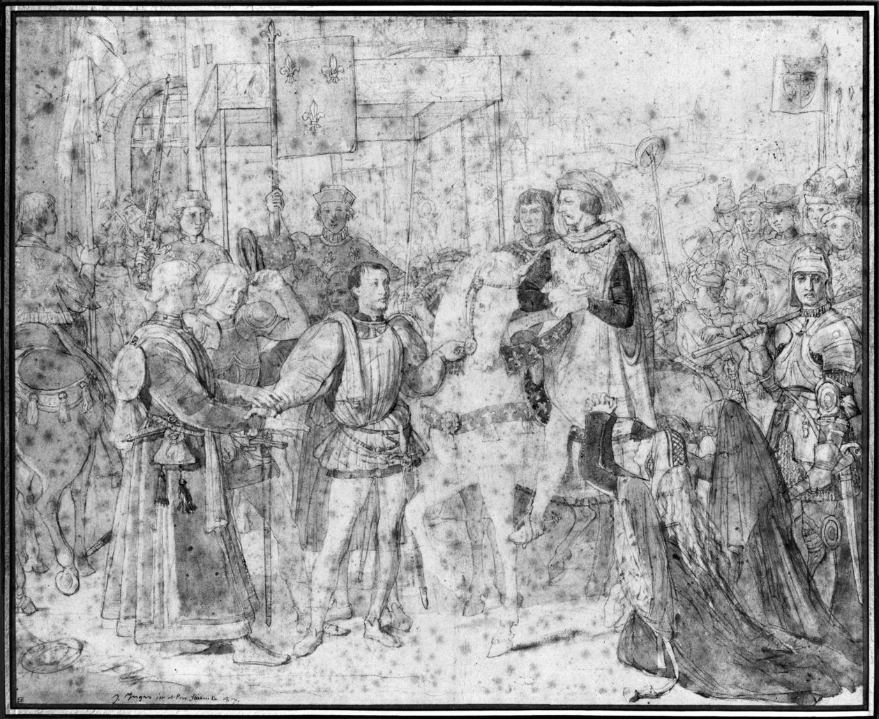दाउपिन का प्रवेश, भविष्य चार्ल्स V (1337-80) पेरिस, 1814 में द्वारा जीन अगस्टे डॉमिनिक इंगर्स