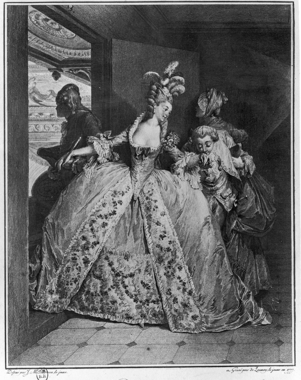 फेयरवेल्स, 1777, डी लॉनी द यंगर द्वारा उकेरा गया द्वारा जीन-मिशेल द यंगर मोरो