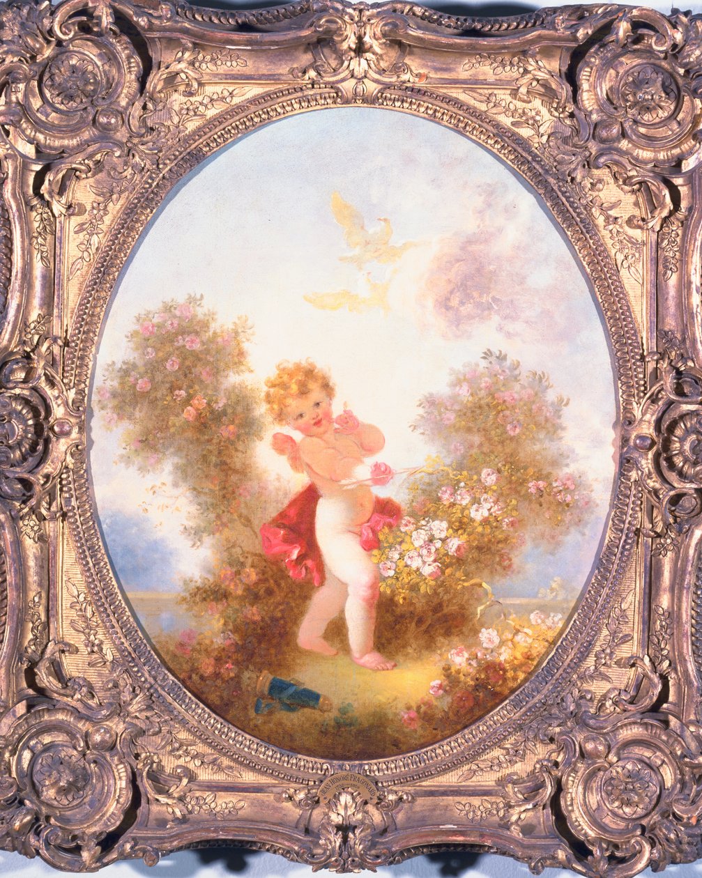 कामदेव के बीच, या प्रहरी से प्यार करें, c.1775 द्वारा जीन ऑनर फ्रैगनार्ड