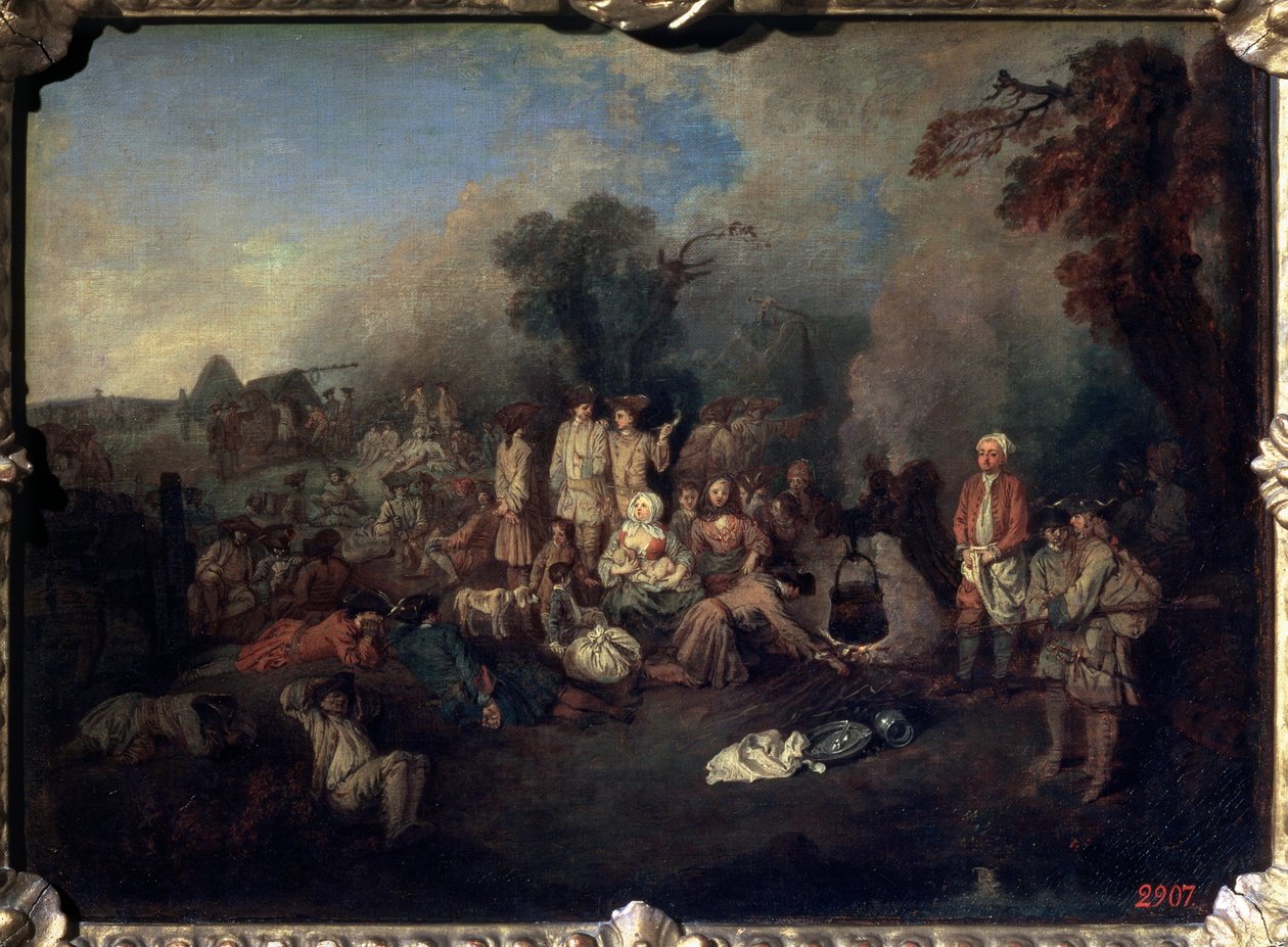Bivouac, c1710 द्वारा जीन एंटोनी वट्टू