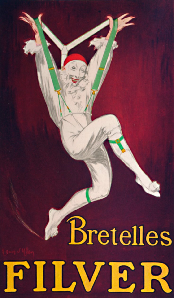 फाइवर सस्पेंडर्स - फ्रेंच पोस्टर, c1926 द्वारा जीन डी’लेन