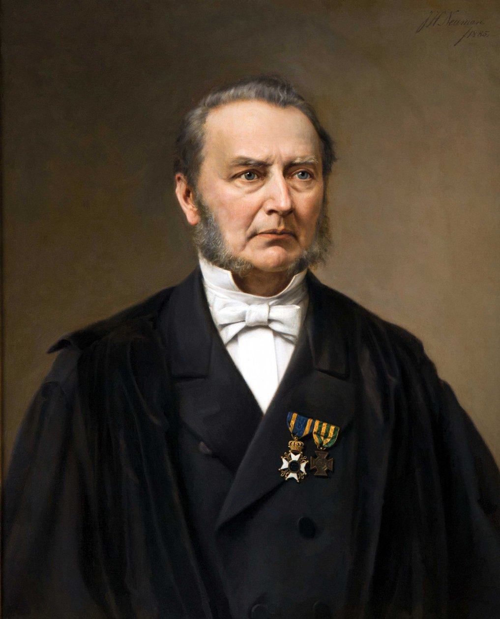 जॉन्स हेनरिकस शोल्टेन (1811-1885), लीडेन विश्वविद्यालय के प्रोफेसर। जोहान हेनरिक नीमन द्वारा पेंटिंग (1819-1898) द्वारा जोहान हेनरिक नीमन