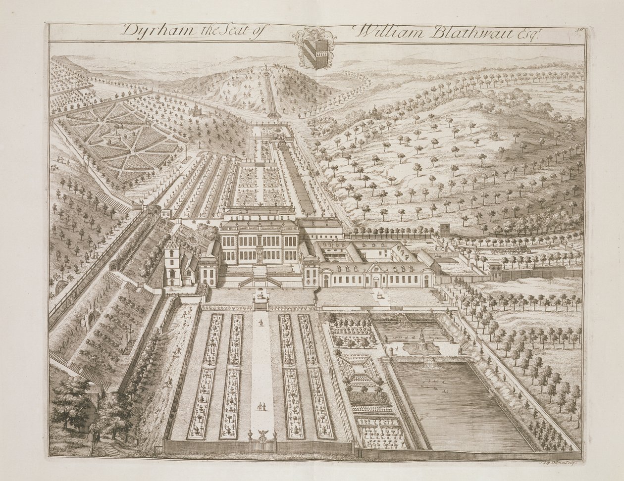 डेराम पार्क, विलियम ब्लाथवे की सीट (c.1649-1717) द्वारा जोहान्स किप