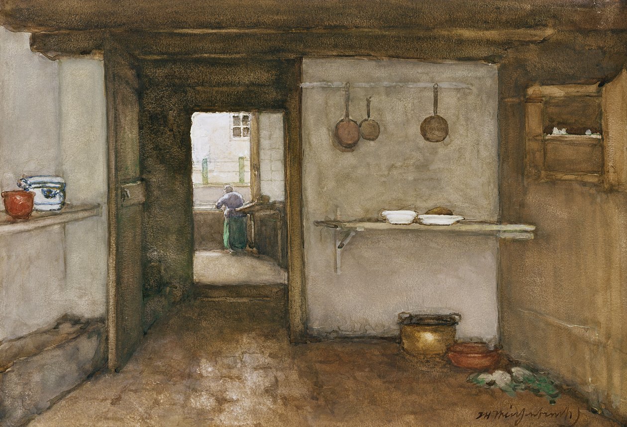 किचन इंटीरियर, c.1899 द्वारा जोहान्स हेंड्रिक वीसेनब्रुक