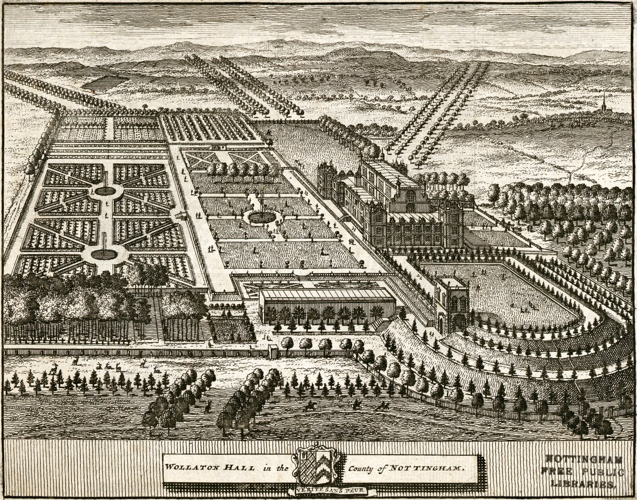 वोलाटन हॉल और पार्क नॉटिंघम, नॉटिंघमशायर, c1707 द्वारा जोहान्स किप