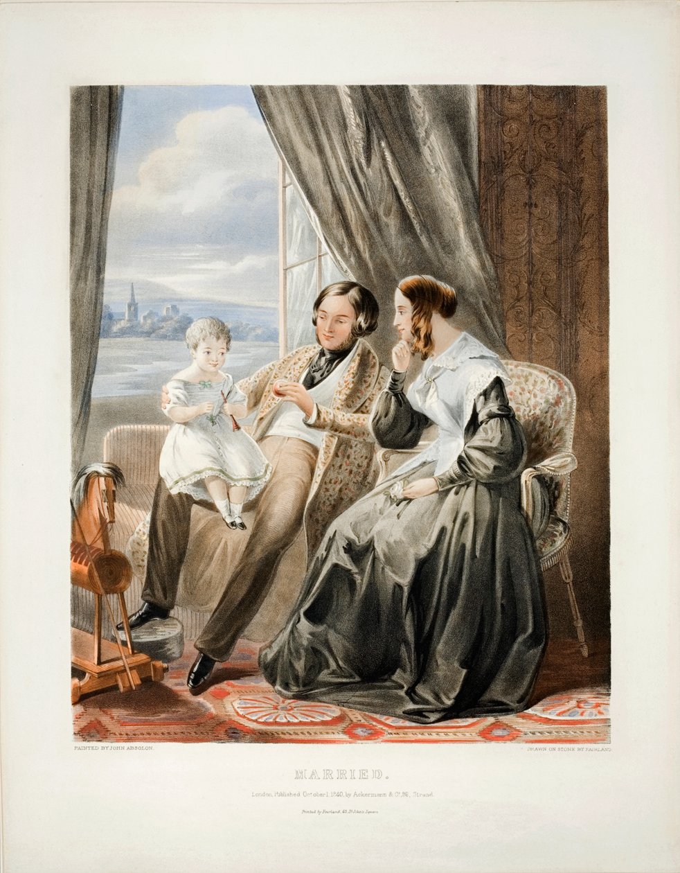 विवाहित, लिथो थॉमस फेर्लैंड (1804-52) द्वारा, एकरमैन एंड कंपनी, 1840 द्वारा प्रकाशित द्वारा जॉन एबसोलन