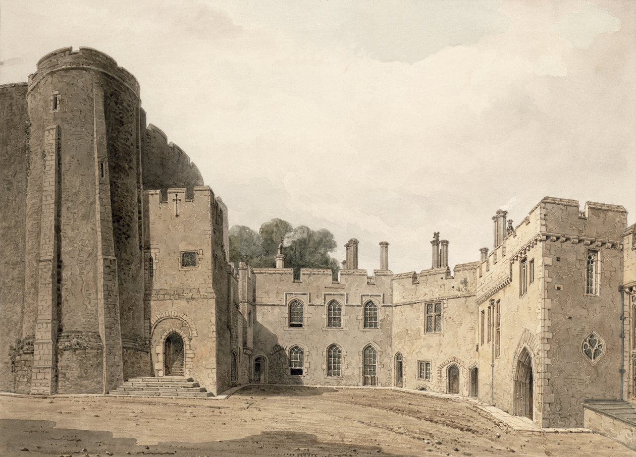 नॉर्थ-ईस्ट, 1822 में बर्कले कैसल, ग्लॉस्टरशायर का इनर कोर्ट द्वारा जॉन चेसेल बकलर