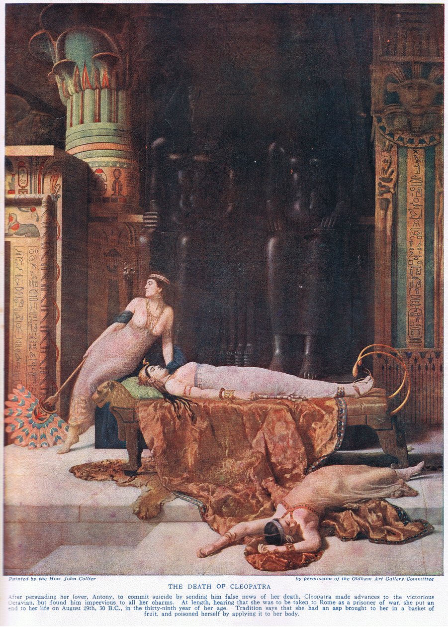 क्लियोपेट्रा की मृत्यु, c.1920 द्वारा जॉन कोलियर