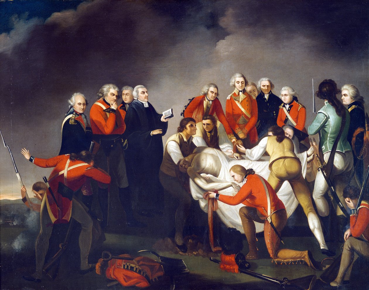 1777 में शरतोगा की लड़ाई के बाद द साइमन फ्रेजर (1729-77) का दफन, c.1800 द्वारा जॉन ग्राहम