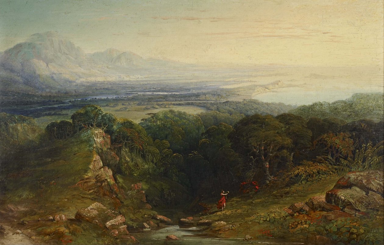 आइल ऑफ मैन, 1848 - 1854 (महोगनी पैनल पर तेल) द्वारा जॉन मार्टिन