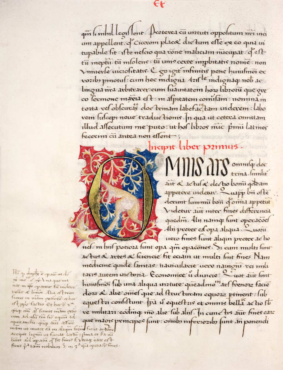 Ms.228, f.4v: अरस्तू के &39;निकोमैचियन एथिक्स एंड पॉलिटिक्स&39; से पेज, 1452 द्वारा जॉन रसेल