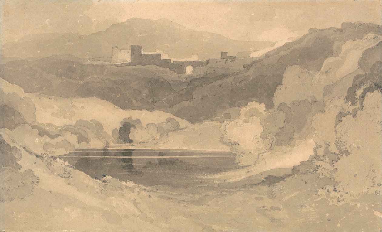 एक लैंडस्केप में महल द्वारा जॉन बेच Cotman