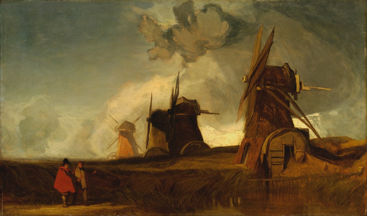 ड्रेनेज मिल्स इन द फेंस, क्रॉयडलैंड, लिंकनशायर द्वारा जॉन बेच Cotman