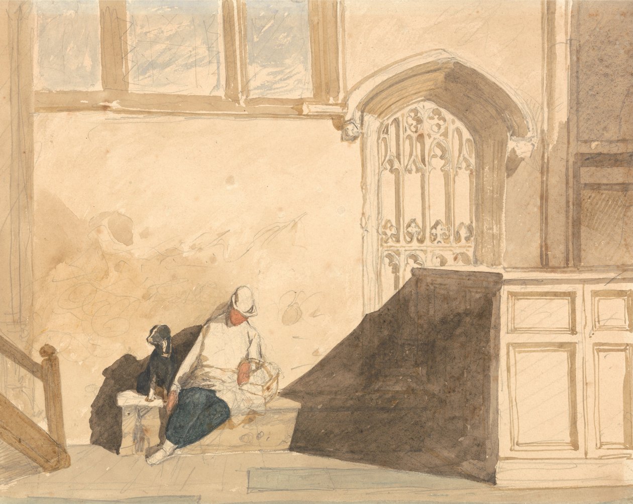 एक चर्च में सोए हुए लड़के एरंड द्वारा जॉन बेच Cotman