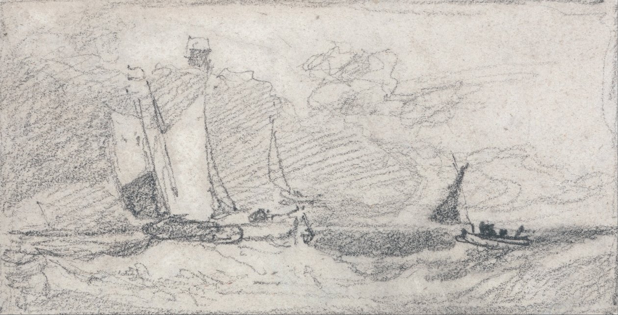 एक खसखस सागर में नौकायन गेहूं और नाव द्वारा जॉन बेच Cotman