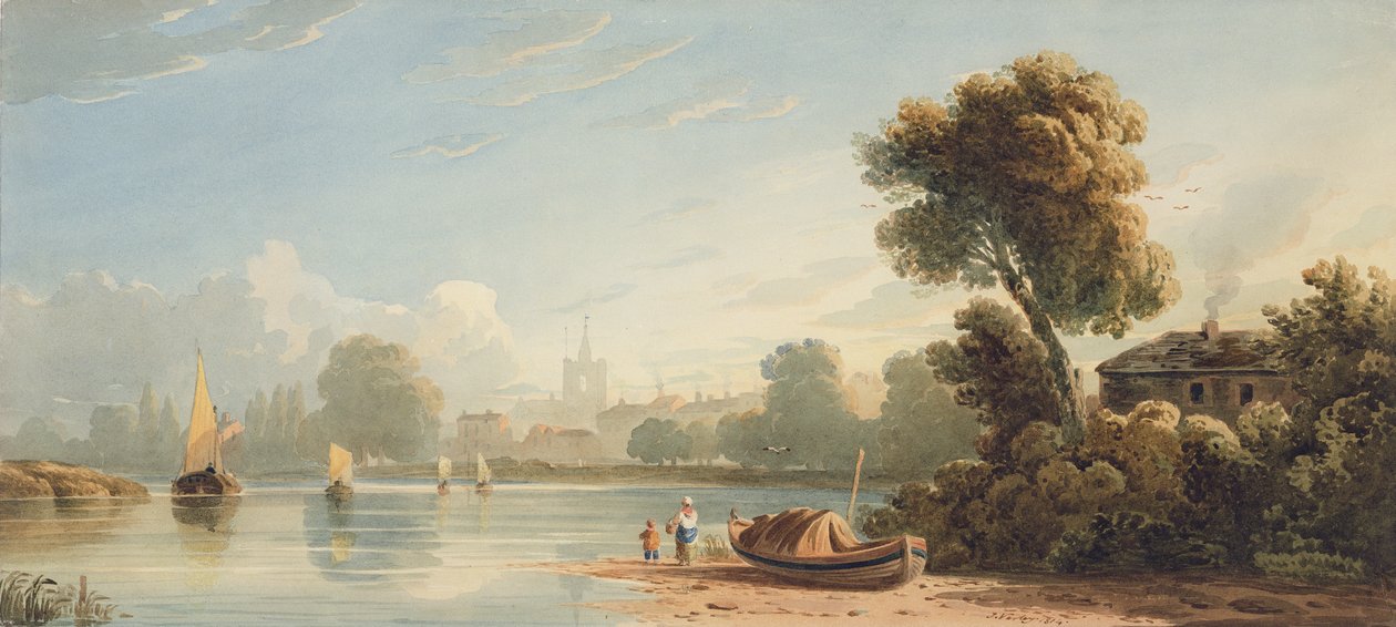 चिसविक, 1814 (कागज पर ग्रेफाइट से अधिक) द्वारा जॉन वर्ले