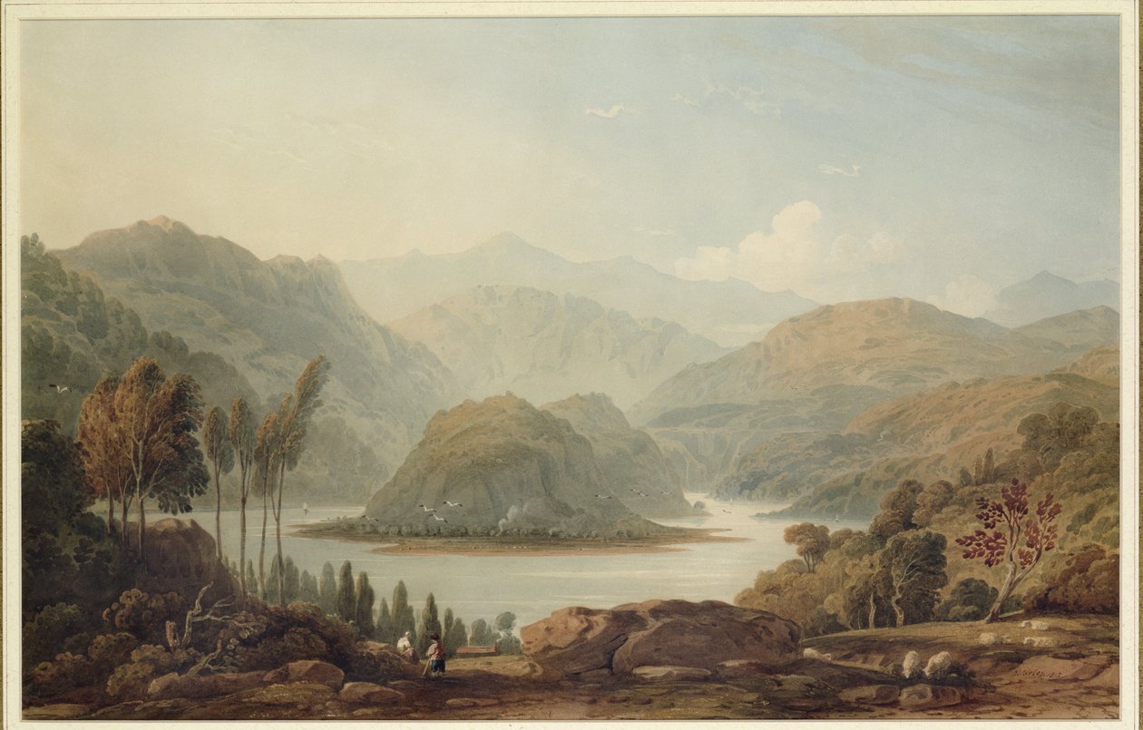 मोंडेगो नदी, स्पेन, 1813 का दृश्य द्वारा जॉन वर्ले