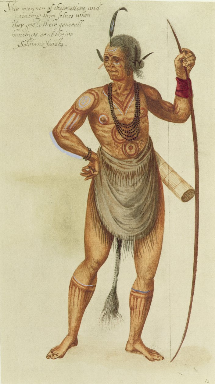 इंडियन इन बॉडी पेंट द्वारा जॉन व्हाइट