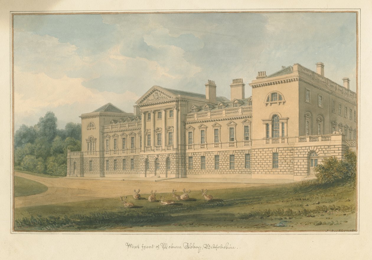 बेडफोर्डशायर - वोबर्न एबे, 1824 द्वारा जॉन बकलर