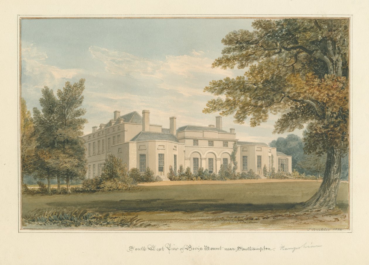 हैम्पशायर - साउथैम्पटन - बेविस माउंट, 1824 द्वारा जॉन बकलर