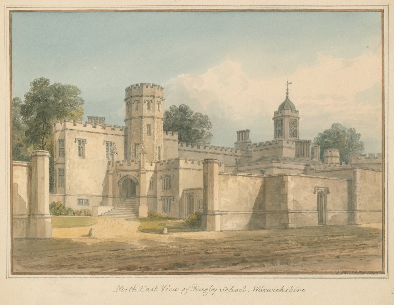 वार्विकशायर - रग्बी स्कूल, 1815 द्वारा जॉन बकलर