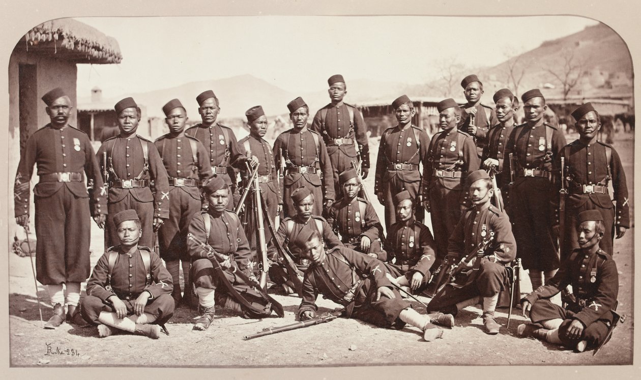 4 गोरखा रेजिमेंट संगीन टीम, 1878 द्वारा जॉन बर्क