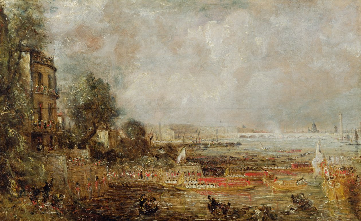 वाटरलू ब्रिज का उद्घाटन, c.1829-31 द्वारा जॉन कांस्टेबल