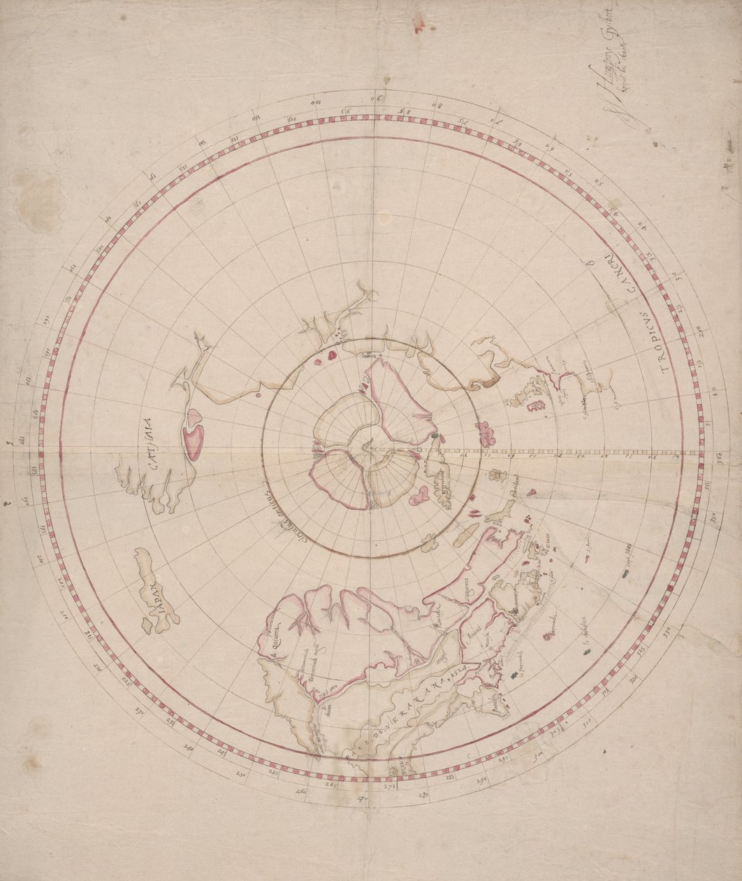 हम्फ्रे गिलाबर्ट ने अपने चार्ट को शूरवीर किया, c.1582 द्वारा 