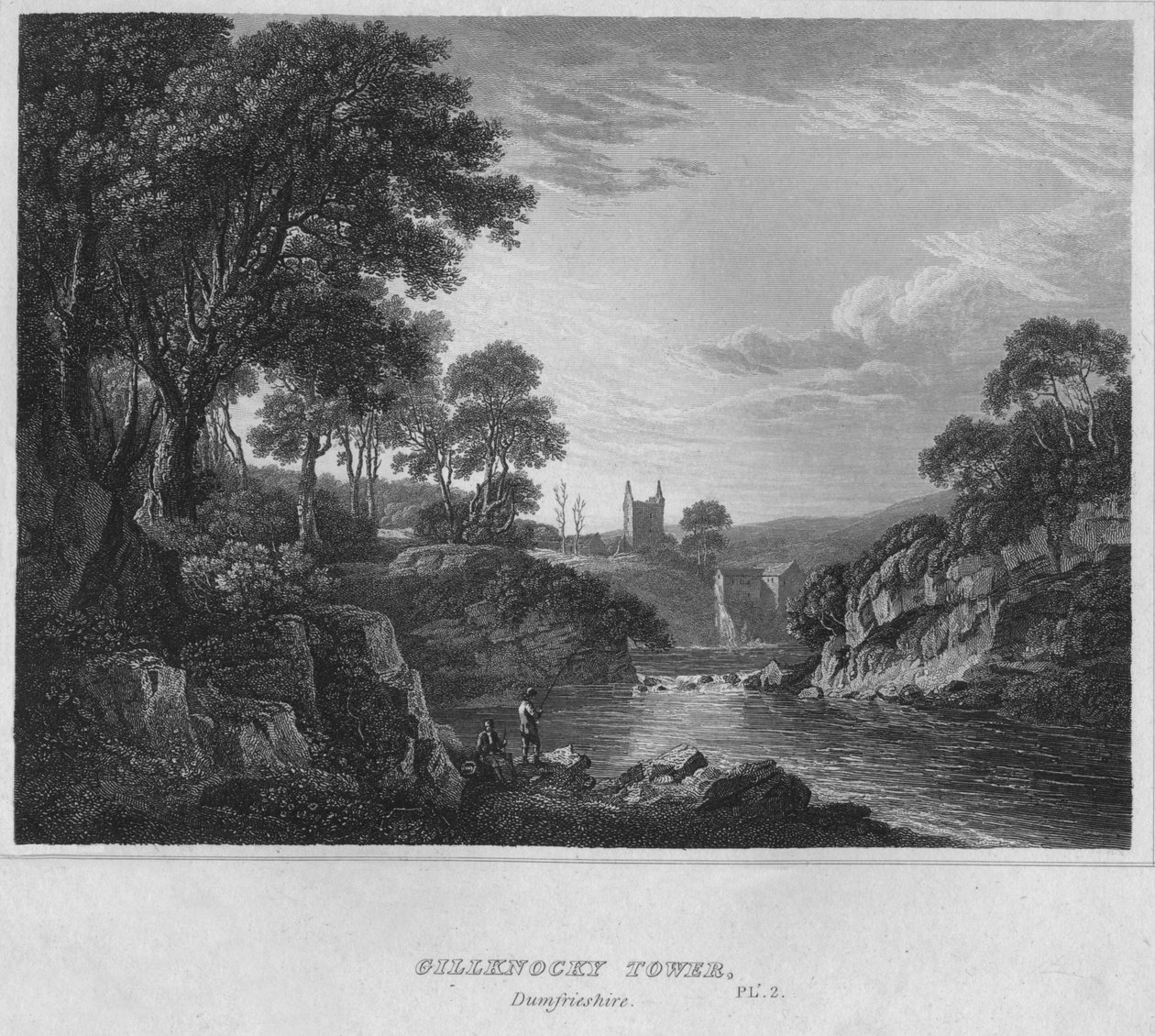 गिलकनॉकी टॉवर, डमफ्रीशायर, 1814 द्वारा जॉन ग्रेग