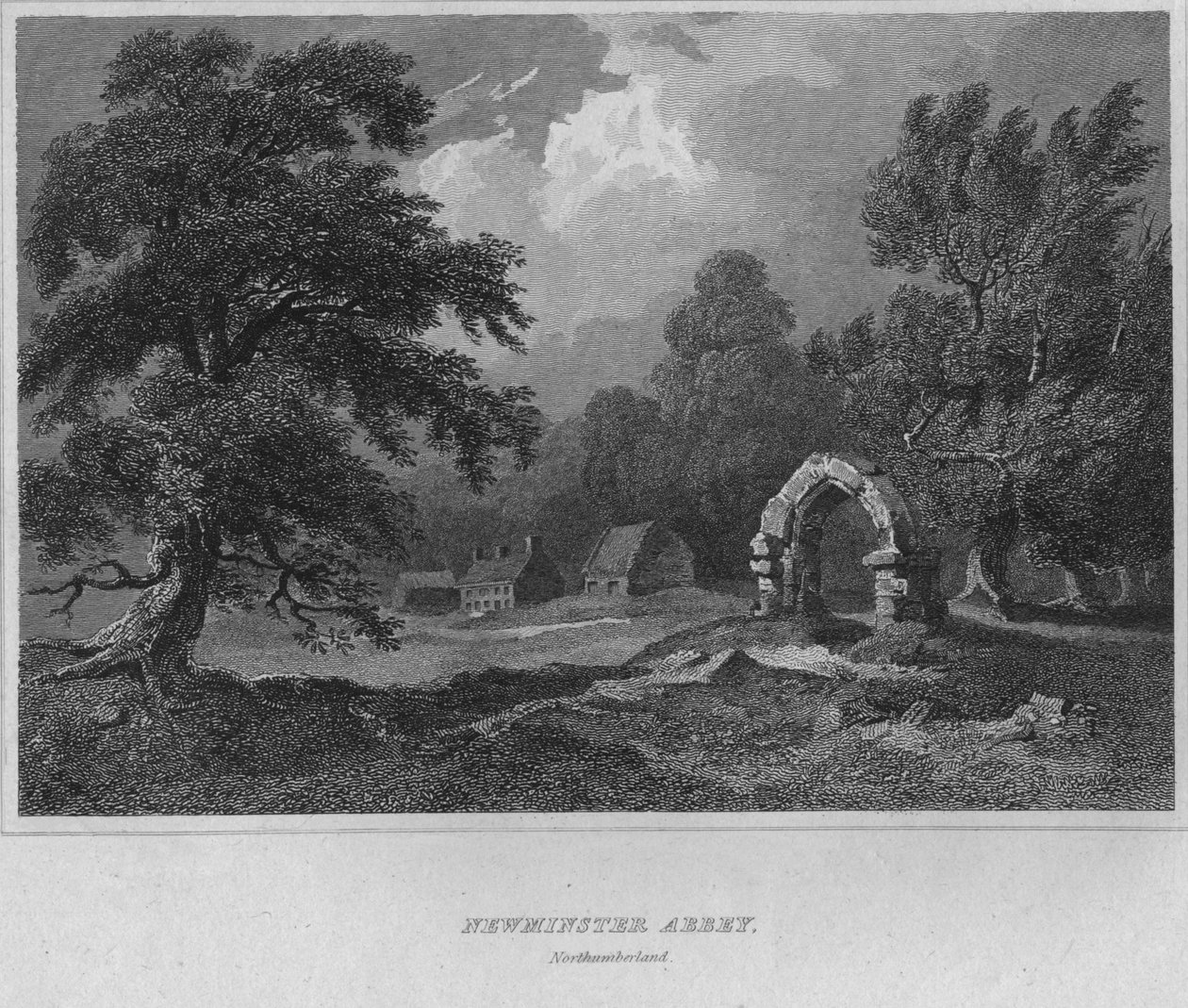 न्यूमिनस्टर एबे, नॉर्थम्बरलैंड, 1814 द्वारा जॉन ग्रेग