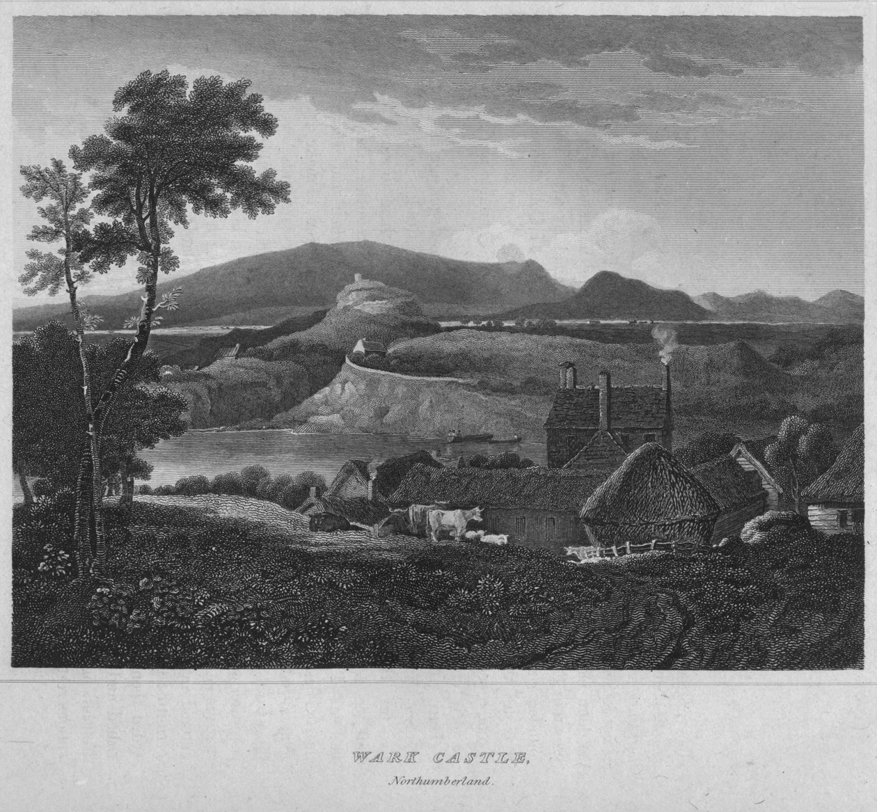 वार्क कैसल, नॉर्थम्बरलैंड, 1814 द्वारा जॉन ग्रेग