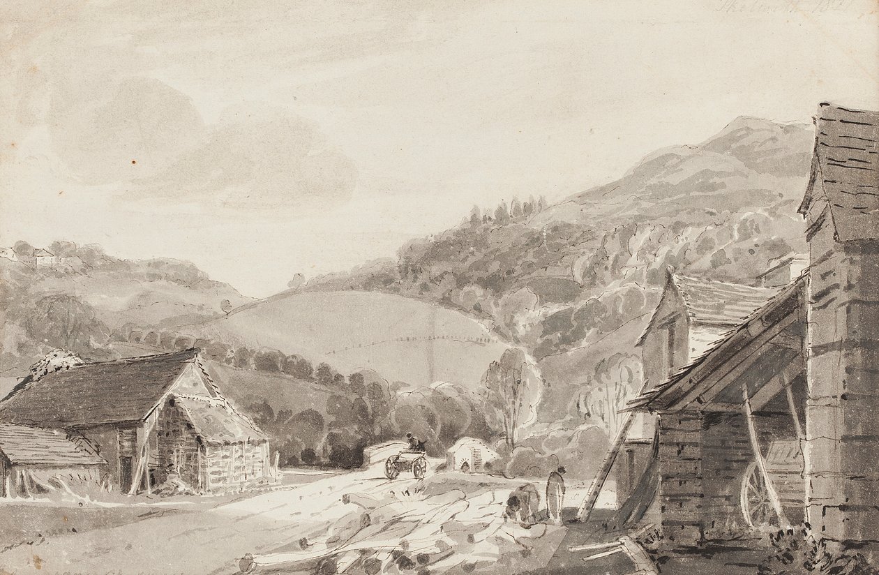 स्केलविथ, 1821 (कागज पर wc) द्वारा जॉन हार्डन