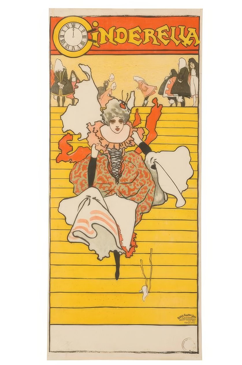 "सिंड्रेला" - जे। हसाल - प्लाकट, सीए। 1893-1895 द्वारा जॉन हसाल