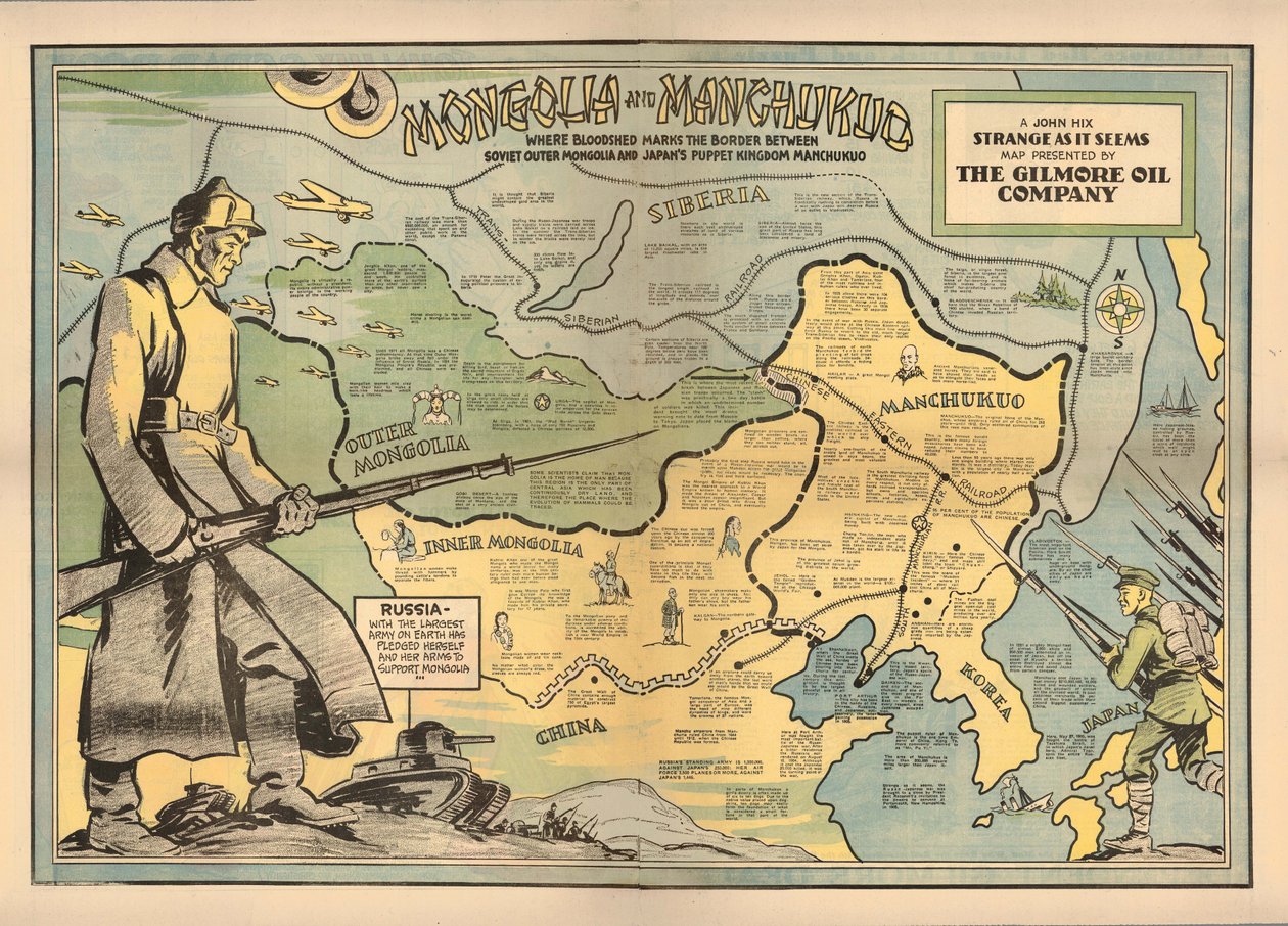 मंगोलिया और मंचुकु, 1936। द्वारा जॉन हिक्स