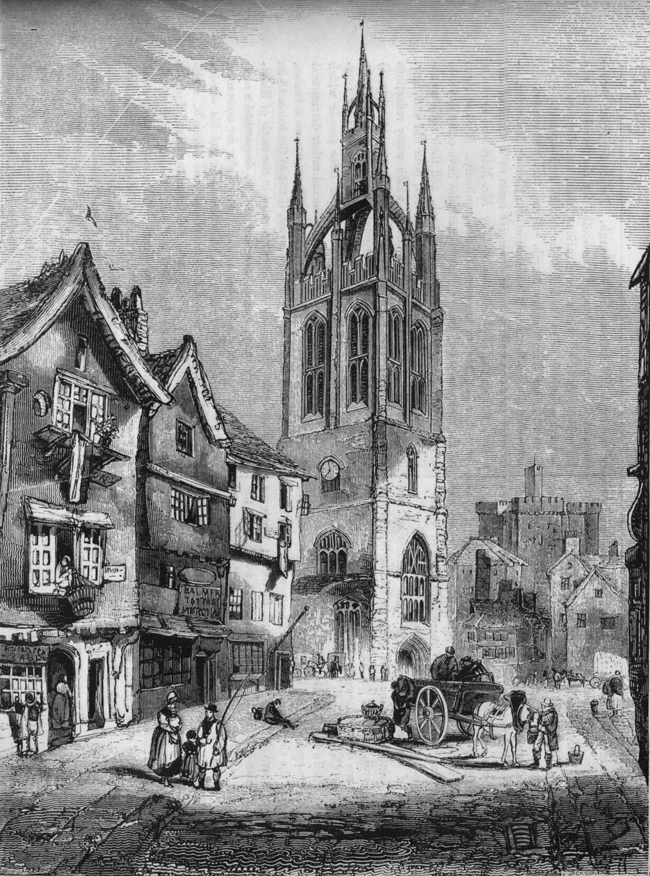 सेंट निकोलस चर्च, न्यूकैसल-अप-टाइन, 1845 द्वारा जॉन जैक्सन